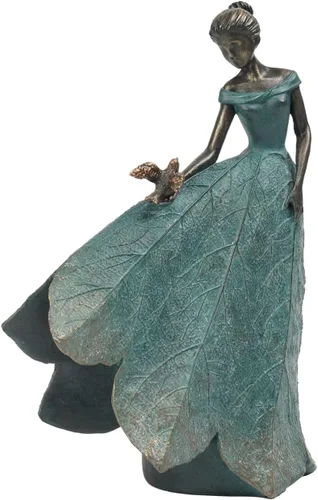 Vista 3 de Guichifun Leaf Angel - Decoración para el hogar de resina para niñas, 8 pulgadas