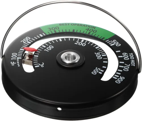 Vista 6 de Weewooday Termómetro magnético de temperatura para estufa de leña y horno