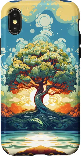 Vista 5 de iPhone 16 Sunrise Spiritual Sun Water Tree of Life Case