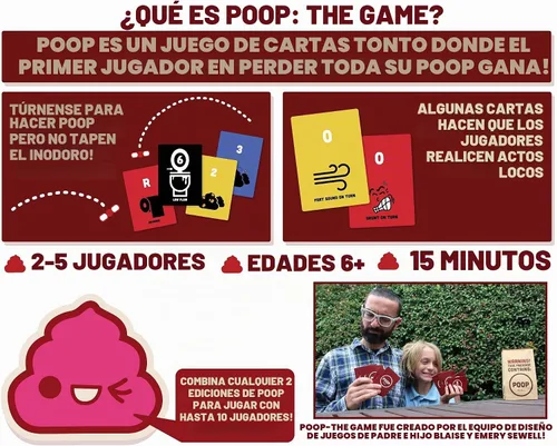 Vista 7 de Breaking Games Poop The Game - Juego de cartas familiar para 2 a 5 jugadores, a partir de 6 años