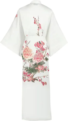 Vista 2 de batas de kimono de satén para mujer, albornoces, pijamas, ropa de descanso