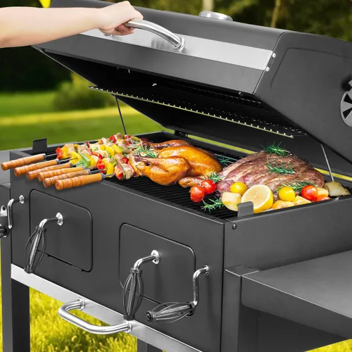Vista 4 de Kendane Parrilla de carbón para barbacoa al aire libre, área de cocina extra grande de 794 pulgadas cuadradas con dos bandejas de carbón
