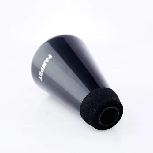 Vista 4 de Pampet - Silenciador para trompeta de práctica, ligero, recto (negro) Accesorios para trompetistas Practica Silenciador de trompeta