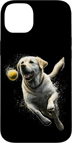 Vista 15 de Yellow Labrador Retriever Chasing a Ball Labrador Retriever Case for iPhone 17