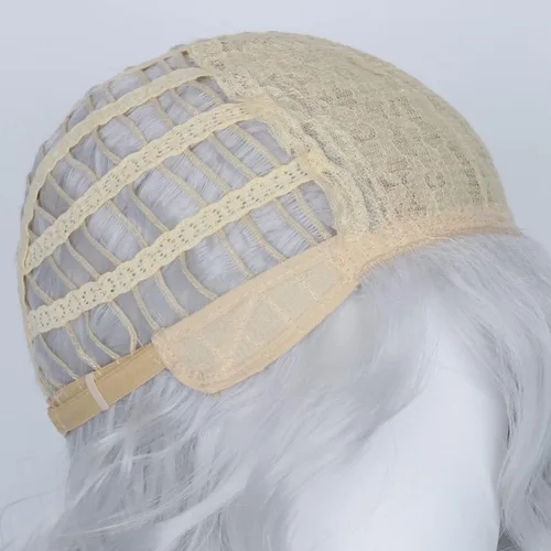 Vista 8 de M MISS U HAIR Missuhair - Peluca de anciano, peluca de anciano, peluca de bruja corta ondulada para disfraz, peluca sintética para uso diario