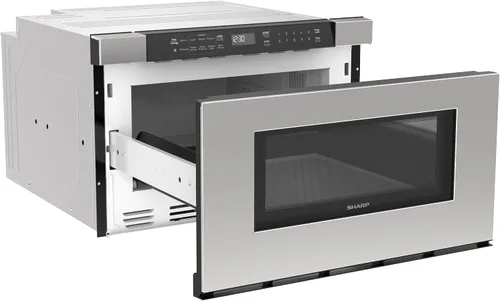 Vista 19 de Sharp SMD2420MS - Horno de microondas integrado con cajón de 24 pulgadas, 1.2 pies cúbicos, acero inoxidable, panel de control táctil, tecnología