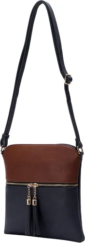 Vista 3 de Solene Bolso Cruzado Ligero para Mujer de Tamaño Mediano con Borla, Bolsos Cruzados de Tamaño Perfecto para Uso Diario, de Viaje