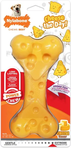 Vista 19 de Nylabone Paquete de juguetes masticables de potencia, juguetes para perros para masticadores agresivos, paquete de 3 Dog chews toys for small dogs