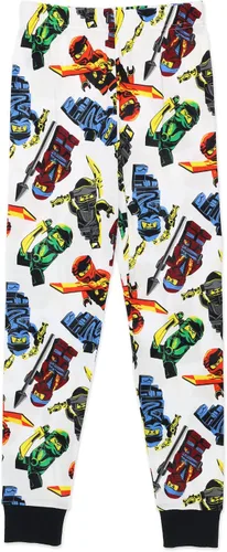 Vista 5 de LEGO Ninjago - Conjunto de pijama de algodón de 4 piezas, color rojo, talla 4 a 10
