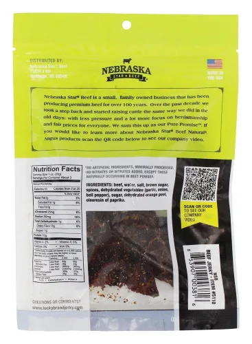 Vista 2 de Lucky Beef Jerky - Losa de 3 oz (pelada, 1 paquete)