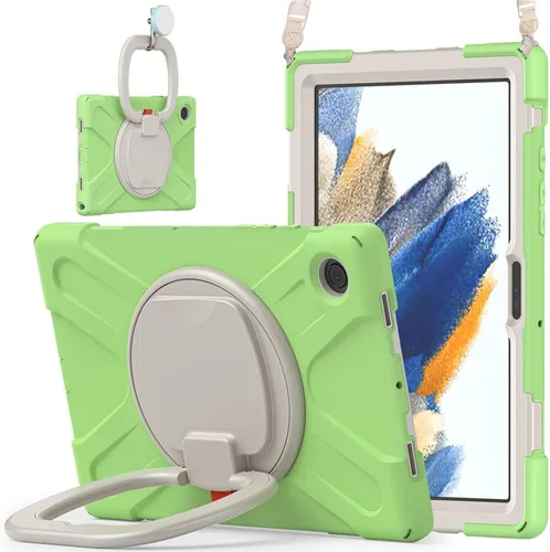 Vista 51 de 360 Rotation Case for Galaxy Tab ActivePro/Tab Active4 Pro/Active 5 Pro 10.1" Sturdy Cover Rotate Ring Stand Shoulder Carrying Strap Hand Strap