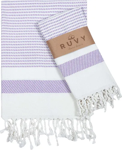 Vista 17 de Ruvy Home Basics - Juego de 2 toallas de mano turcas para baño, 18 x 40 pulgadas, algodón y baño decorativo, toallas de cocina, paños de cocina, té