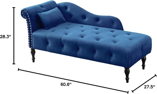Vista 2 de HomSof Silla moderna de interior con tumbona sin brazos con patas de madera maciza