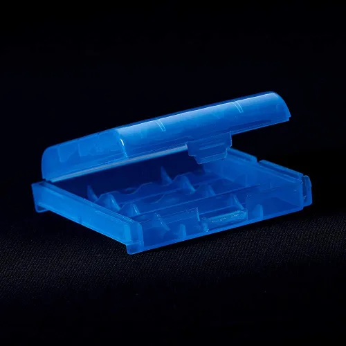 Vista 3 de Fielect Caja del sostenedor del caso del almacenamiento de la batería AA/AAA, color azul, 1pcs