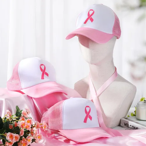 Vista 7 de Jeyiour 12 gorras de béisbol con cinta rosa para mujer, malla de algodón ajustable, para mujer, para mujer y niña, 12 unidades, Rosado