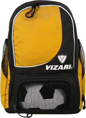 Vista 13 de Mochila de fútbol Solano de Vizari con compartimento para balón, bolsillo ventilado para balón y bolsillos de carga laterales de malla para adultos