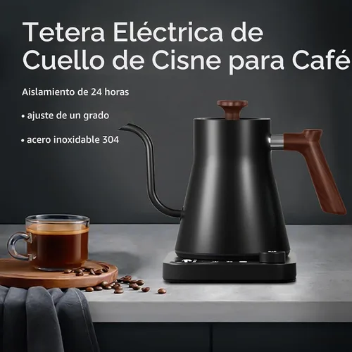 Vista 4 de RHD Hervidor eléctrico 0.9L, acero inoxidable de ebullición rápida 304 de Negro 0.9L
