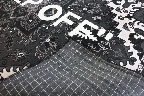 Vista 3 de Alfombra con texto en inglés "Keep Off", alfombra de algodón lavable de 160 × 90.6 in = 5'3" × 7'7
