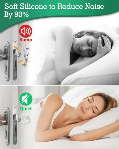 Vista 2 de Topes de pared para puerta, 12 unidades, protector de pomo de puerta de pared, protector de puerta, protectores de pared contra pomos de puertas