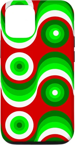 Vista 26 de iPhone 16 ugly christmas mod groovy red green 1960s 1970 retro vintage Case