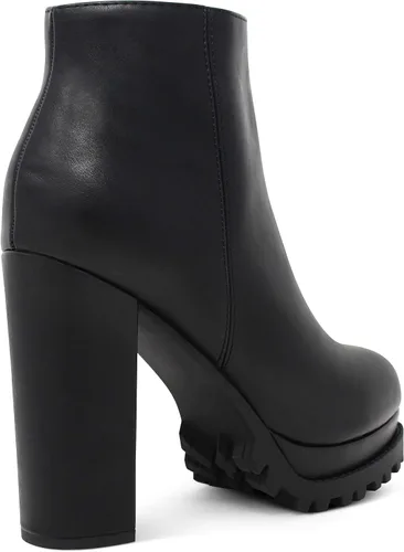 Vista 7 de MARCOREPUBLIC Uganda - Botines para mujer con punta redonda y tacón grueso apilado