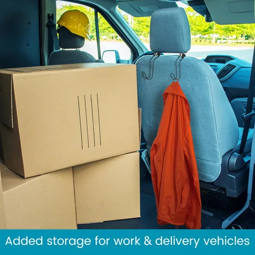 Vista 7 de High Road Ganchos Irrompibles para Bolsas de Automóvil - Grandes, Ganchos de Metal Sólido para Asiento de Automóvil para Bolso, Mochila, Abrigos
