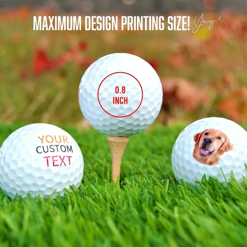 Vista 4 de Pelotas de golf personalizadas, regalos para hombres, pelota de golf personalizada con logotipo o foto, regalo personalizado para golfistas, papás
