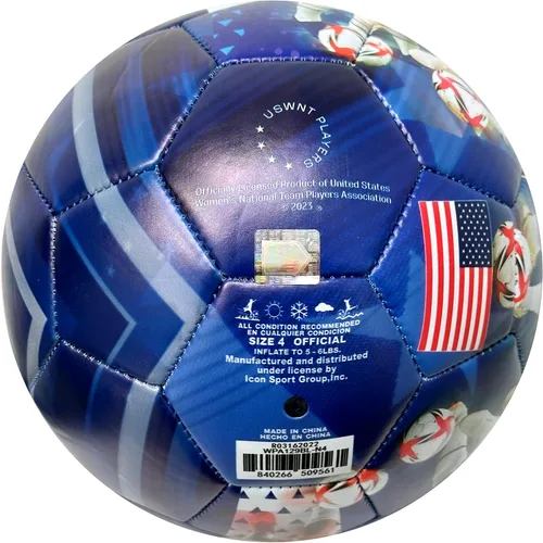 Vista 5 de Icon Sports US Soccer - Pelota gráfica de la selección nacional de mujeres, talla 4, USWNT Players Photo Soccer Ball #4, rosa
