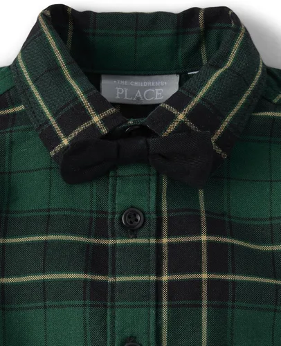 Vista 2 de The Children's Place Conjunto de 2 piezas de camisa de vestir y pantalones de manga larga para bebés niños y recién nacidos