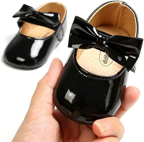 Vista 5 de Mocasines para bebé de princesa brillante Mary Jane vestidos zapatos de primera calidad ligeros suela suave zapatos para cuna zapatos para niños