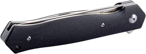 Vista 4 de MASALONG Cuchillo plegable táctico de acero D2 de precisión afilada para exteriores (negro G10)