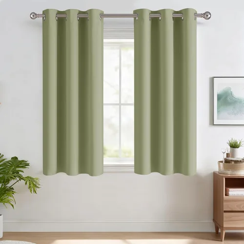 Vista 47 de RYB HOME - Cortinas para armario de 36 pulgadas, cortinas para oscurecer la habitación con ojales resistentes a la oxidación, cortinas de Aqua