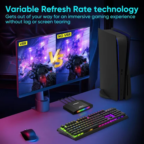 Vista 2 de Captura de videojuegos HDMI 4K 60fps y soporte de transferencia HDR y VRR, captura de 1080P 120fps para consola de juegos, transmisión en vivo