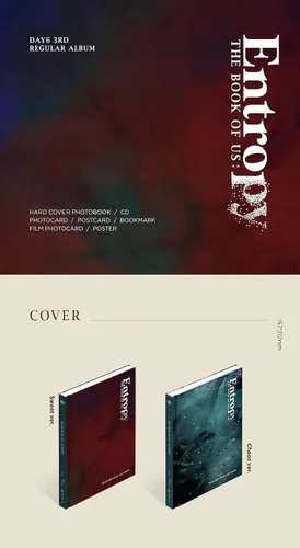 Vista 2 de JYP Ent DAY6 - The Book of Us : Entropy [Sweet ver.] Álbum+Póster plegado+Juego de tarjetas fotográficas adicionales