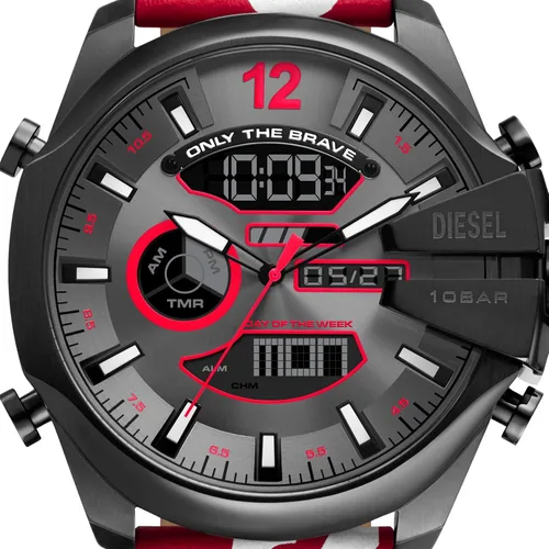 Vista 4 de Diesel Mega Chief Reloj analógico y digital de silicona - DZ4552