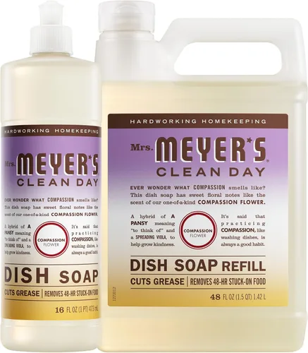Vista 45 de Jabón para vajilla líquido Mrs. Meyer's Clean Day, 16 onzas líquidas, 14103, 6, 6