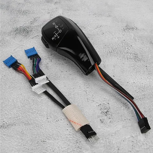 Vista 5 de KIMISS Pomo LED para palanca de cambios estilo F30, para E90 E92 E84 E89, transmisión automática, diseño LHD, palanca de cambios eléctrica