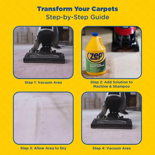Vista 7 de Zep - Champú concentrado limpiador de alfombras multiusos, 1 galón, fórmula profesional elimina la suciedad y las manchas, ZUCEC128, (caja de 2)