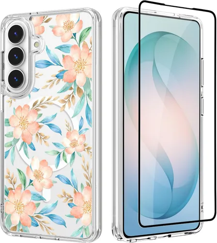 Vista 23 de OOK Funda para iPhone 17 Pro compatible con Magsafe, con protector de pantalla, elegante lazo estético, delgado, transparente, magnético, a prueba
