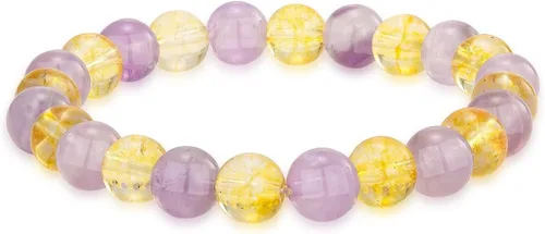 Vista 9 de Crystal Vibe Pulseras de cuentas de 0.315 in para mujeres y hombres, pulseras de cristal con piedras preciosas naturales, tamaño elástico ajustable