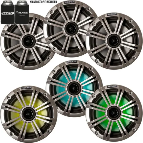 Vista 2 de KICKER 41BKM604B-1 Paquete coaxial marino de 6.5 pulgadas y 6 altavoces Negro