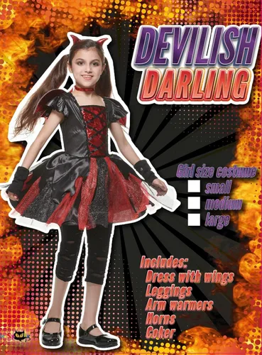 Vista 6 de Snailify Vestido de Diablo Devious para niña, disfraz de Diablo mágico para niñas, color rojo y negro