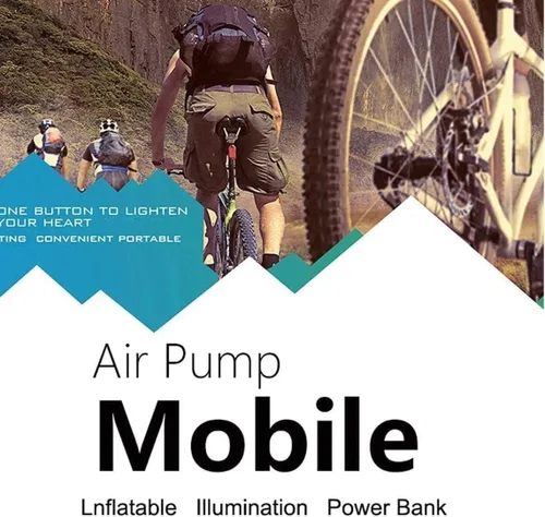 Vista 4 de Compresor de aire portátil inflador de neumáticos, compresor de aire CC 5 V, bomba de neumáticos con luz LED, bomba de aire digital para neumáticos