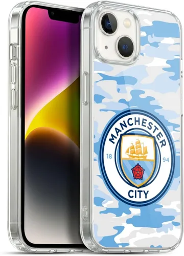 Vista 101 de Head Case Designs Funda de gel con licencia oficial del Manchester City Man City FC Blue Moon Badge Camou [protección de grado militar] compatible