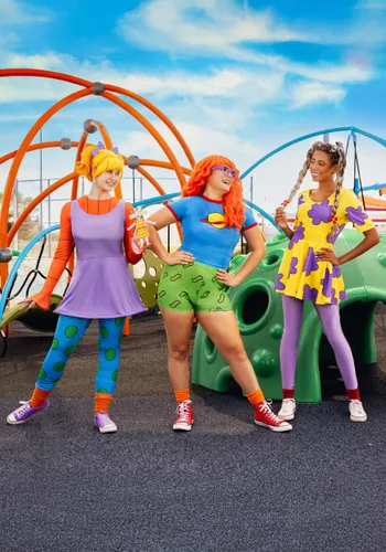 Vista 2 de Disfraz de Chuckie para Mujer de Nickelodeon Rugrats Multicolor