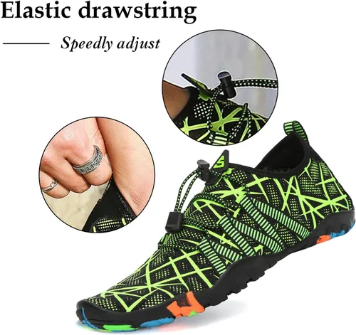Vista 4 de Zapatos de agua para hombre y mujer, zapatos acuáticos descalzos, de secado rápido, para playa, natación, buceo, kayak, surf, deportes acuáticos