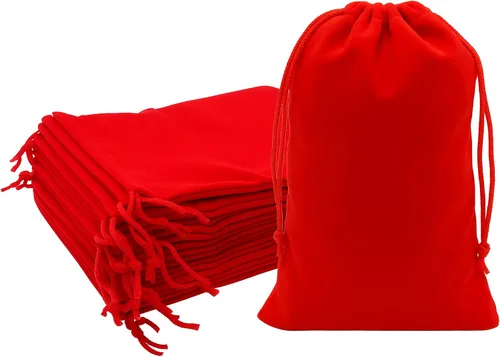 Vista 53 de Mandala Crafts Bolsas de terciopelo negro con cordón de 14 x 14 pulgadas, 10 bolsas grandes de terciopelo con cordón a granel para regalos de fiesta