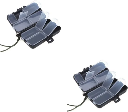 Vista 8 de Toddmomy 2 unids caja de aparejos de pesca cajas organizadoras bin organizador caja de pesca caja de aparejos caja de almacenamiento caja
