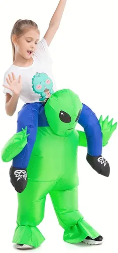 Vista 3 de HSCTEK Disfraz inflable de alienígena infantil