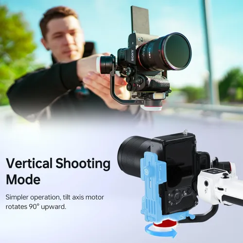 Vista 7 de Zhiyun Crane M3S Combo Gimbal Stabilizer for Cameras, Built-in Fill Light, Bluetooth Control, Vertical Shooting, Compatible with Mirrorless Cameras
